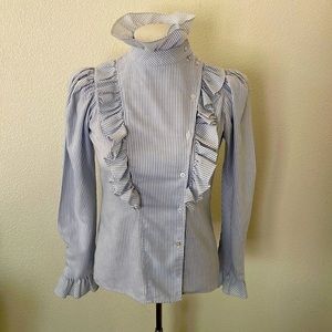 Victorian style , Vintage 80s striped blouse